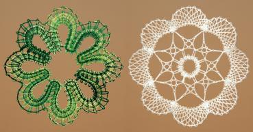 Preview: 123 Klöppelbrief "2 Blütenmotive"